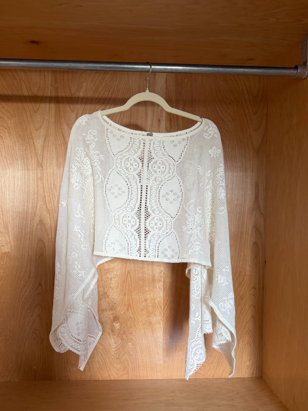 Free People Boho Crochet Lace Crop Top - Ivory